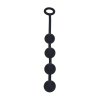 Round Silicone Anal Balls - M - 30mm - Black
